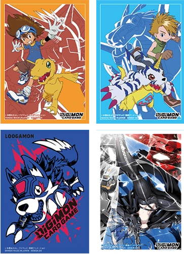 Digimon Card Game Official Sleeves 2023 mit 4 verschiedenen Artworks (240 Hüllen)