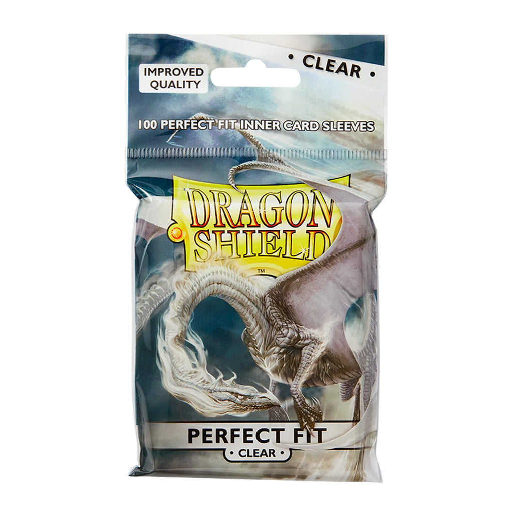Dragon Shield Standard Perfect Fit Sleeves Clear mit 100 transparenten Hüllen