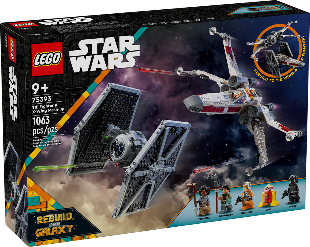 LEGO Star Wars 75393 Mashup aus TIE Fighter und X-Wing mit Minifiguren