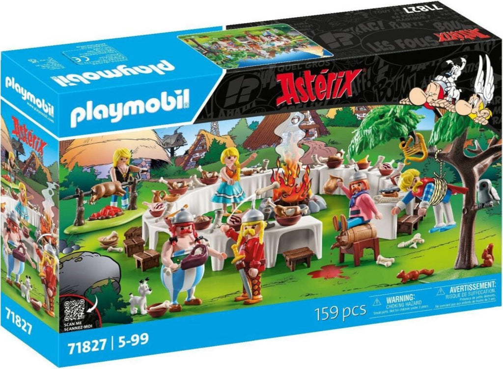 Playmobil Asterix – Das Dorfbankett (71827) mit Figuren, Tieren und umfangreichem Zubehör