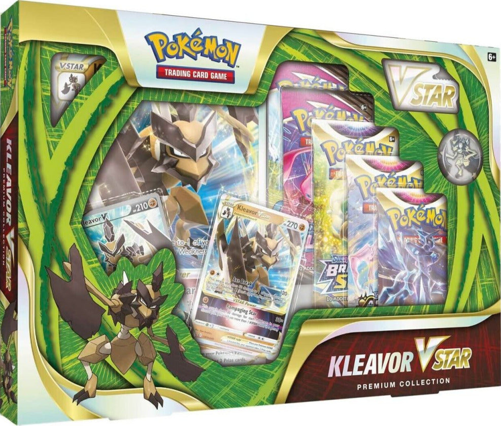 Pokémon Kleavor VSTAR Premium Collection Englisch mit Promokarten, Jumbo-Karte und Boostern