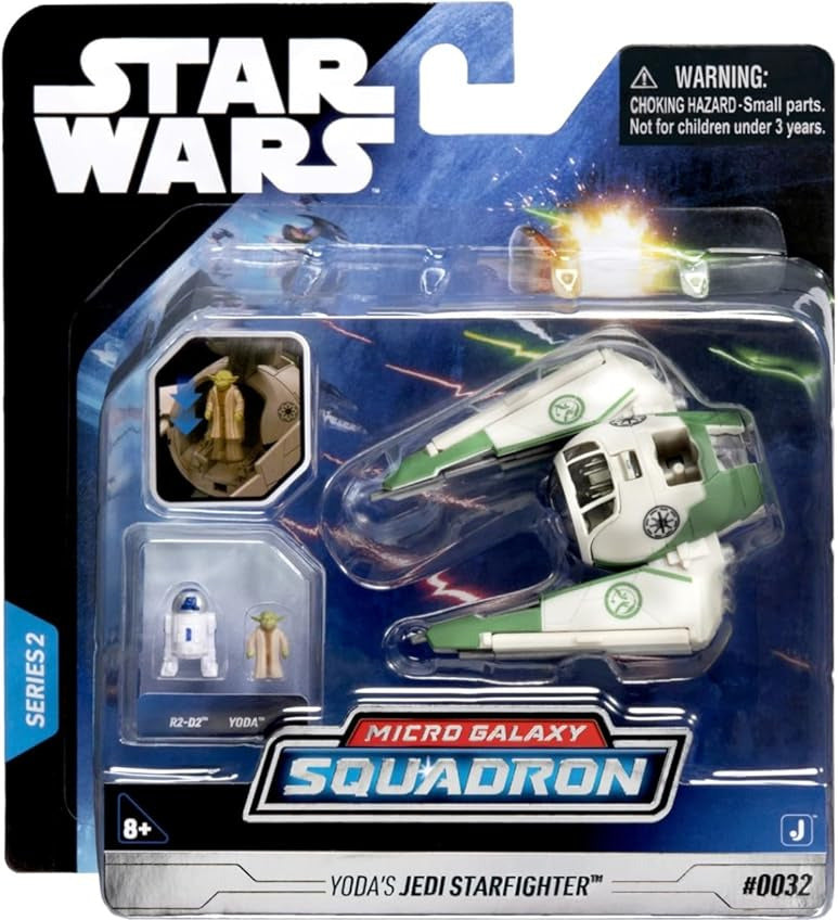 Star Wars Micro Galaxy Squadron – Yoda’s Jedi Starfighter mit Cockpit, beweglichen Flügeln und Mikrofigur