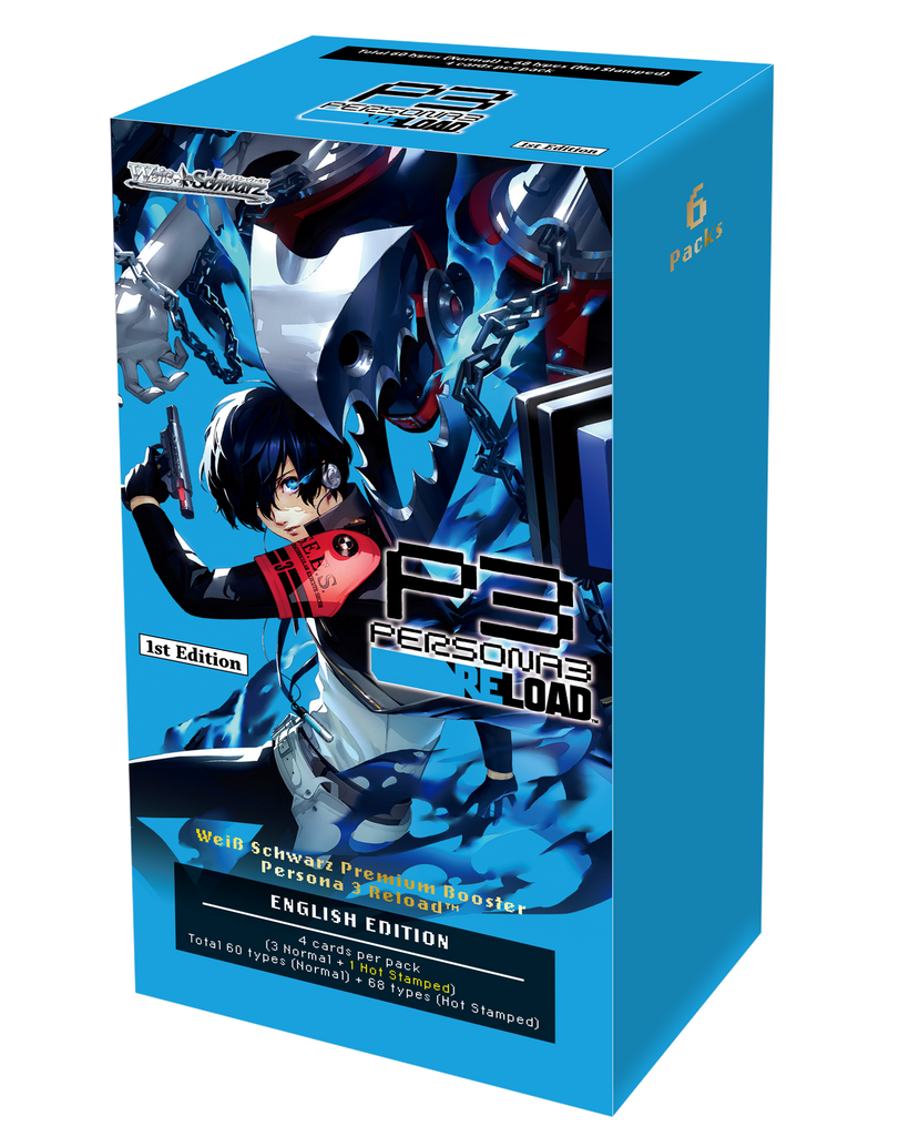 Weiß Schwarz Persona 3 Reload Premium Booster Display Reprint Englisch mit 6 Packs
